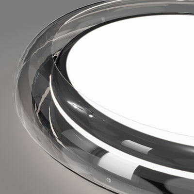 Luz de techo LED empotrada de acrílico transparente redonda nórdica contemporánea para dormitorio 