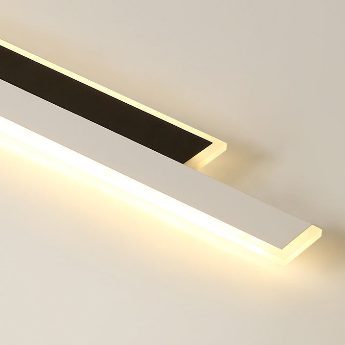 Moderne minimalistische Spleißung langer Streifen Eisen Acryl LED Wandleuchte für Wohnzimmer 