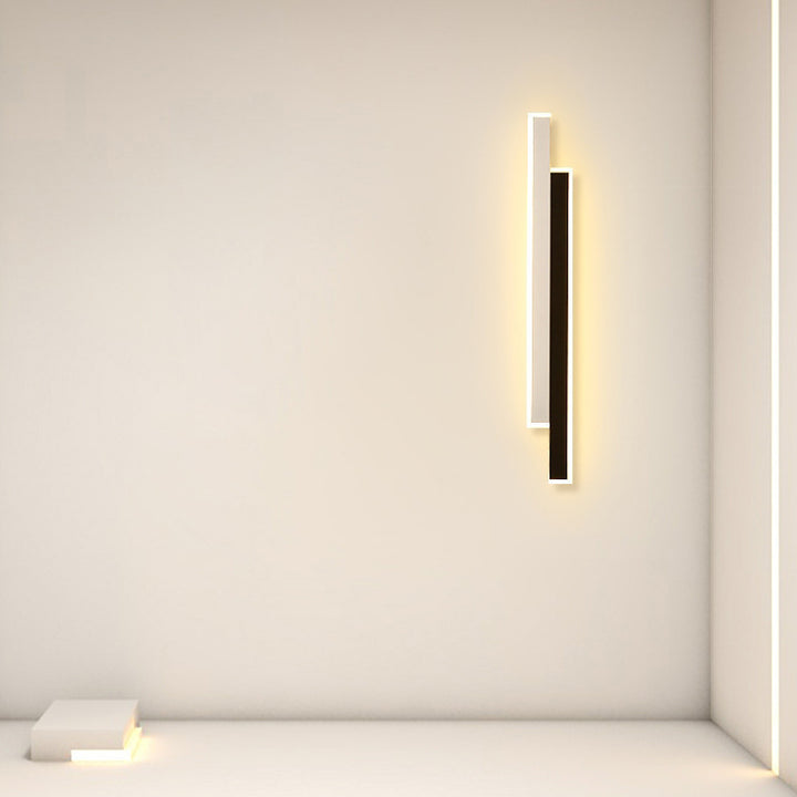 Modern Minimalist Splicing Long Strip Iron Acrylic LED Wall Sconce Lamp For Living Room