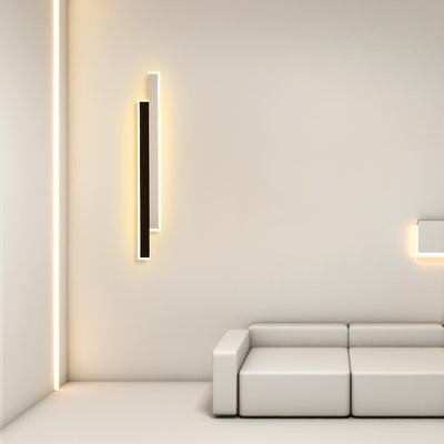 مصباح حائط LED من الأكريليك والحديد بتصميم شريط طويل عصري وبسيط لغرفة المعيشة 
