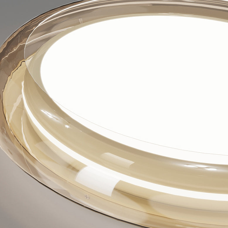 Luz de techo LED empotrada de acrílico transparente redonda nórdica contemporánea para dormitorio 