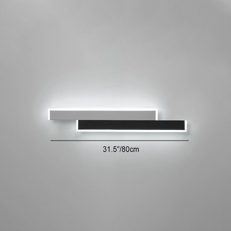 Moderne minimalistische Spleißung langer Streifen Eisen Acryl LED Wandleuchte für Wohnzimmer 