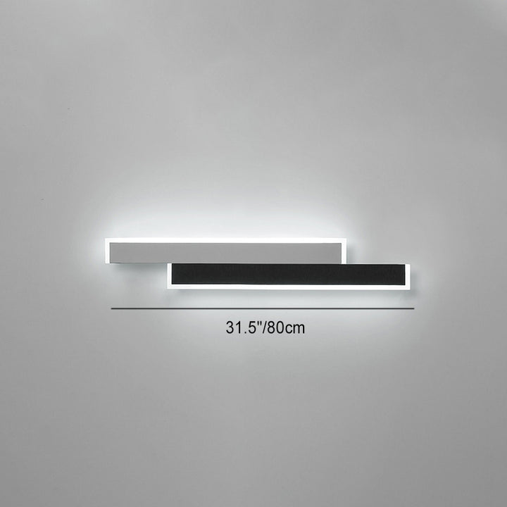 Moderne minimalistische Spleißung langer Streifen Eisen Acryl LED Wandleuchte für Wohnzimmer 