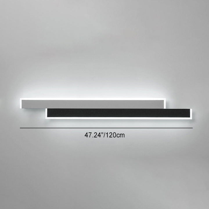 Moderne minimalistische Spleißung langer Streifen Eisen Acryl LED Wandleuchte für Wohnzimmer 