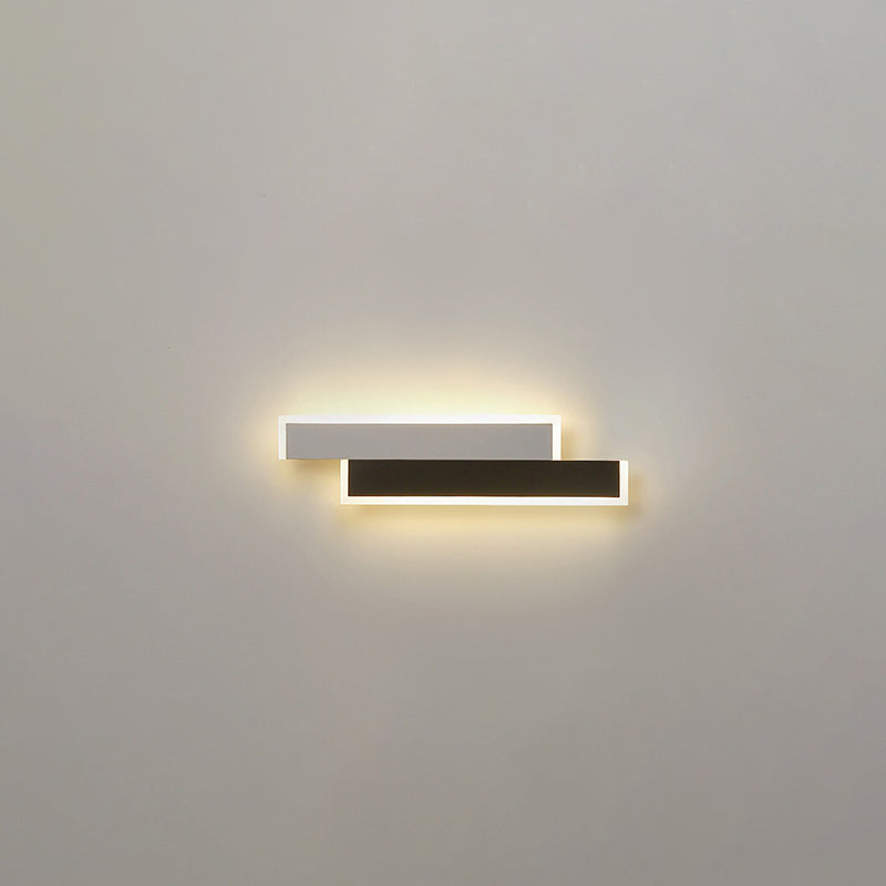 Moderne minimalistische Spleißung langer Streifen Eisen Acryl LED Wandleuchte für Wohnzimmer 