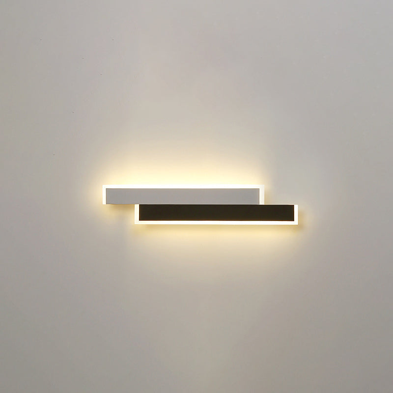 Moderne minimalistische Spleißung langer Streifen Eisen Acryl LED Wandleuchte für Wohnzimmer 