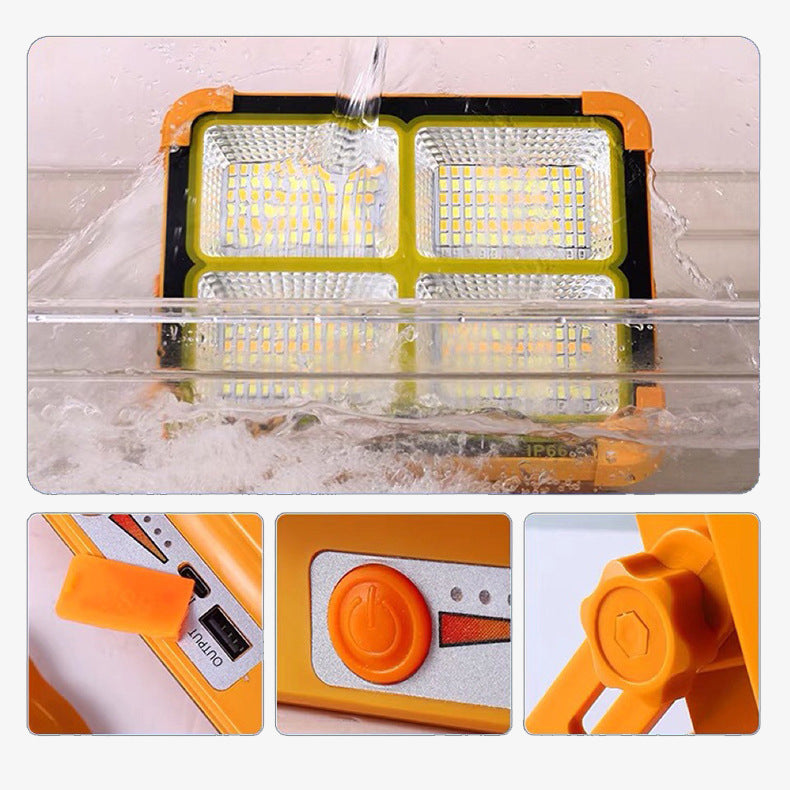 ضوء LED خارجي مربع من السيليكون PE المقاوم للماء بالطاقة الشمسية بتصميم بسيط حديث للاستخدام الخارجي 