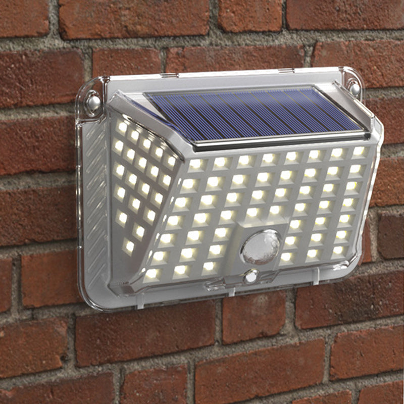 Lámpara de Aplique de Pared Exterior LED de Silicona Triangular Impermeable Solar de Modern Simplicity para Patio Exterior 
