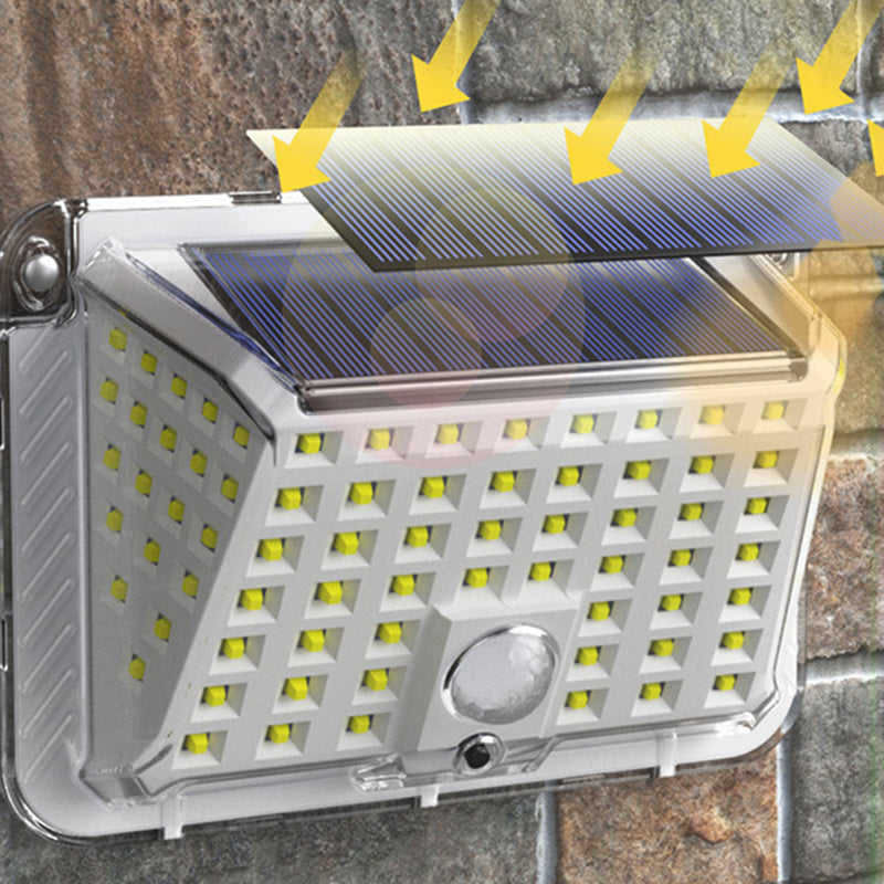Lámpara de Aplique de Pared Exterior LED de Silicona Triangular Impermeable Solar de Modern Simplicity para Patio Exterior 