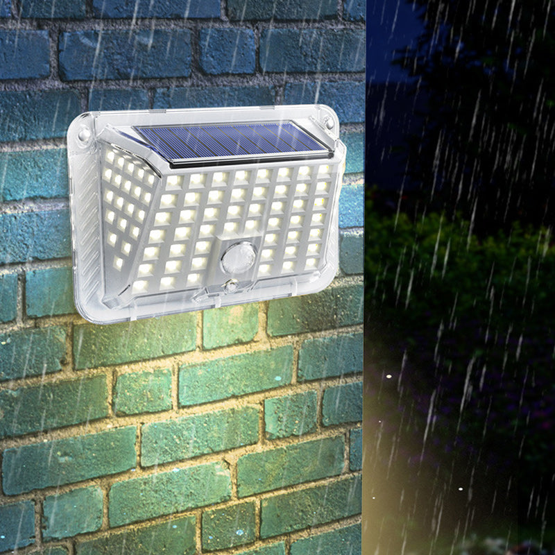 Lámpara de Aplique de Pared Exterior LED de Silicona Triangular Impermeable Solar de Modern Simplicity para Patio Exterior 