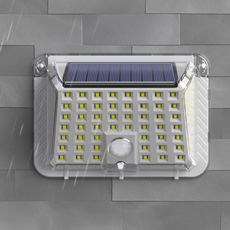 Lámpara de Aplique de Pared Exterior LED de Silicona Triangular Impermeable Solar de Modern Simplicity para Patio Exterior 