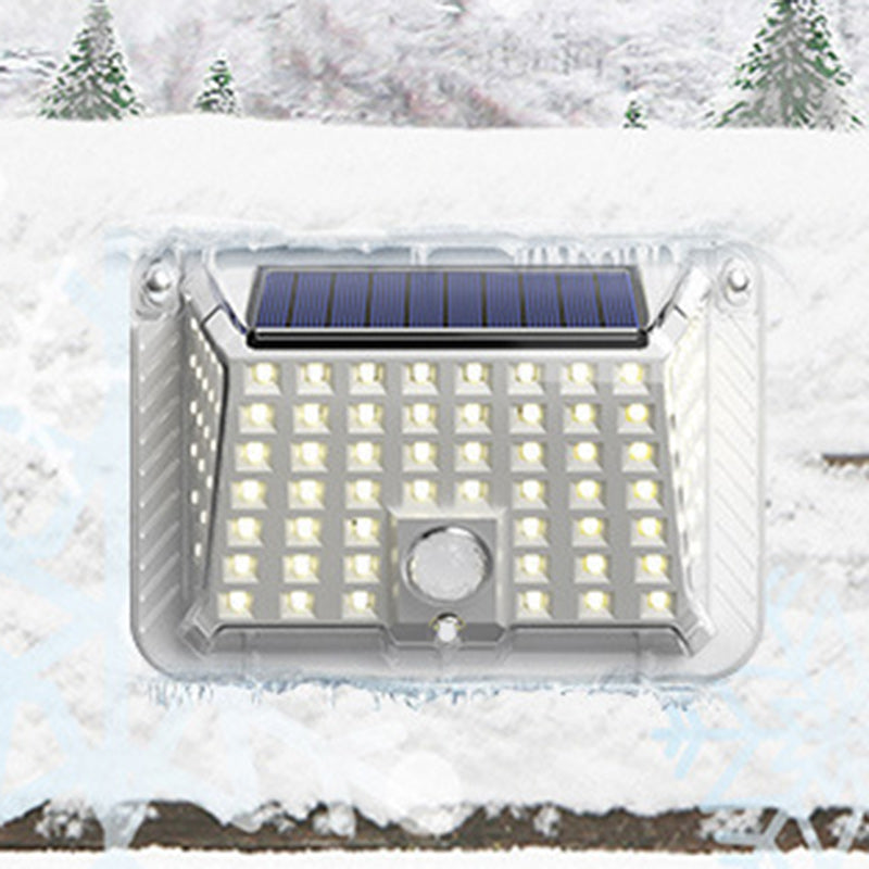 Lámpara de Aplique de Pared Exterior LED de Silicona Triangular Impermeable Solar de Modern Simplicity para Patio Exterior 