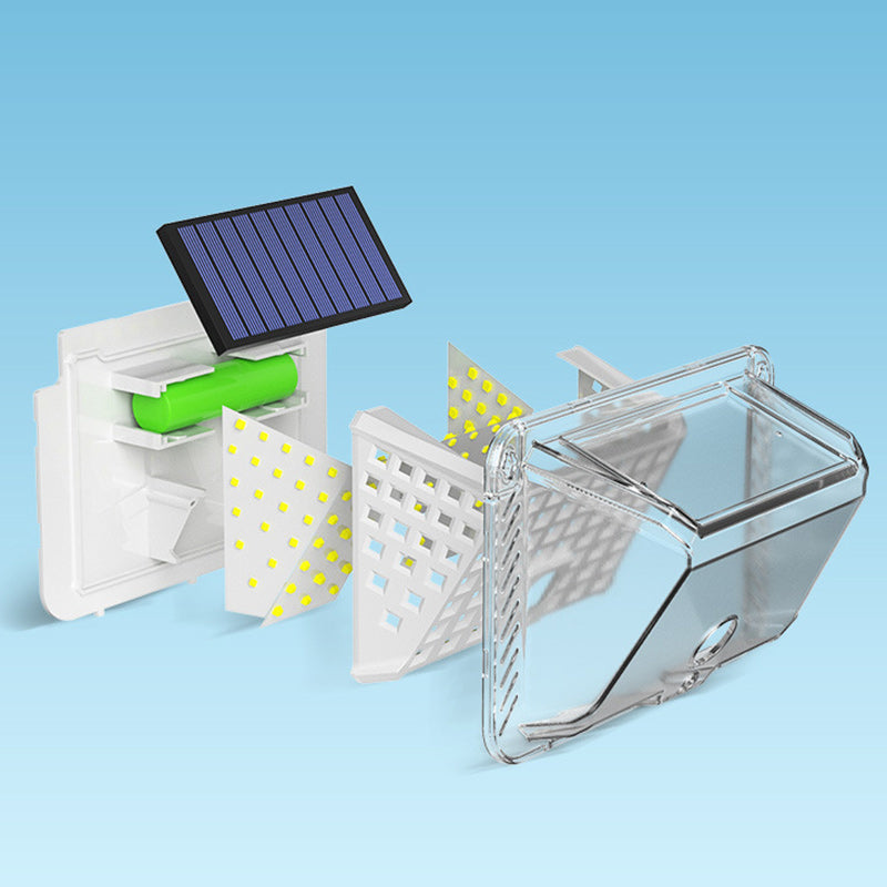 Lámpara de Aplique de Pared Exterior LED de Silicona Triangular Impermeable Solar de Modern Simplicity para Patio Exterior 