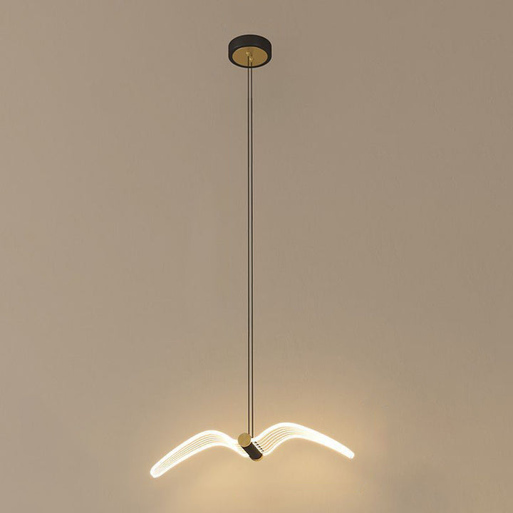 Contemporary Creative Seagull Iron Acrylic LED Pendant Light For Dining Room