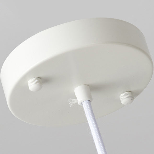 Contemporary Scandinavian Bowl Shape Semicircle Glass Resin 1 - Light Pendant Light For Dining Room