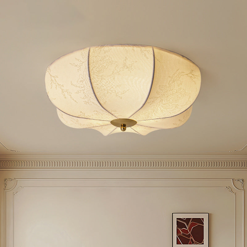 Moderne Retro-Muster Stoff Eisen 3 - Licht Deckenleuchte für Schlafzimmer 