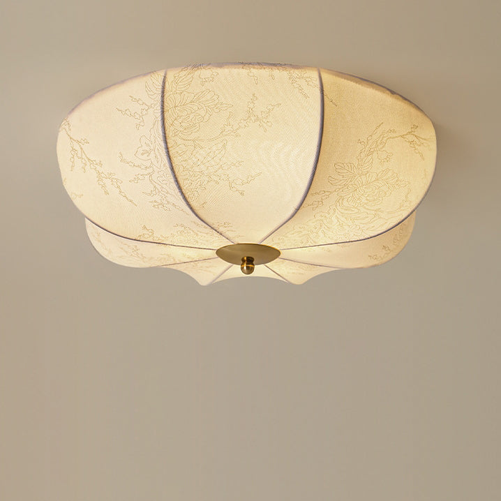 Moderne Retro-Muster Stoff Eisen 3 - Licht Deckenleuchte für Schlafzimmer 