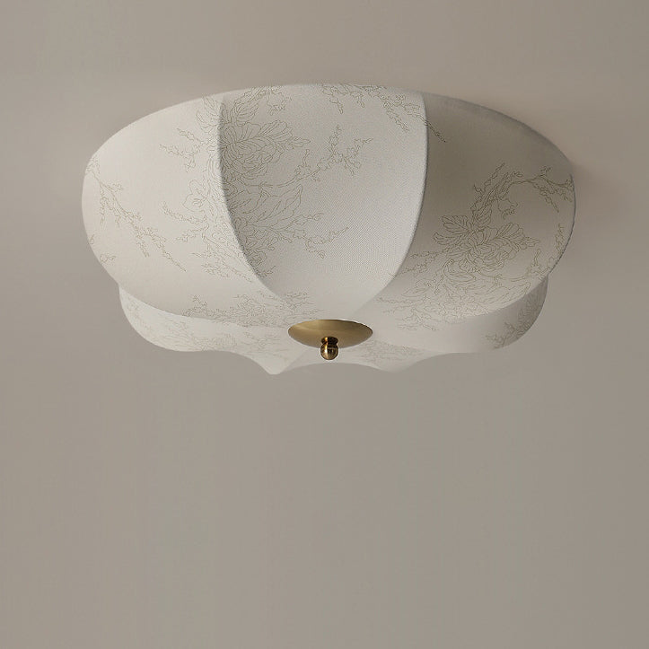 Moderne Retro-Muster Stoff Eisen 3 - Licht Deckenleuchte für Schlafzimmer 