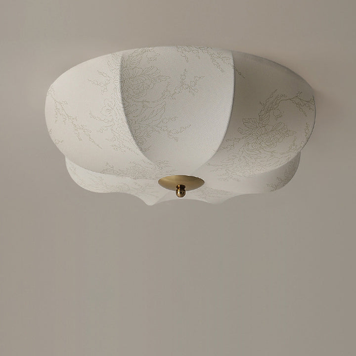 Moderne Retro-Muster Stoff Eisen 3 - Licht Deckenleuchte für Schlafzimmer 
