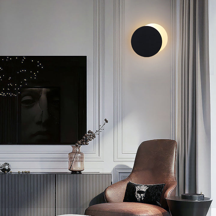 Applique murale LED en fer et acrylique extensible à épissure ronde minimaliste moderne pour chambre 