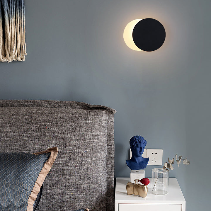 Applique murale LED en fer et acrylique extensible à épissure ronde minimaliste moderne pour chambre 