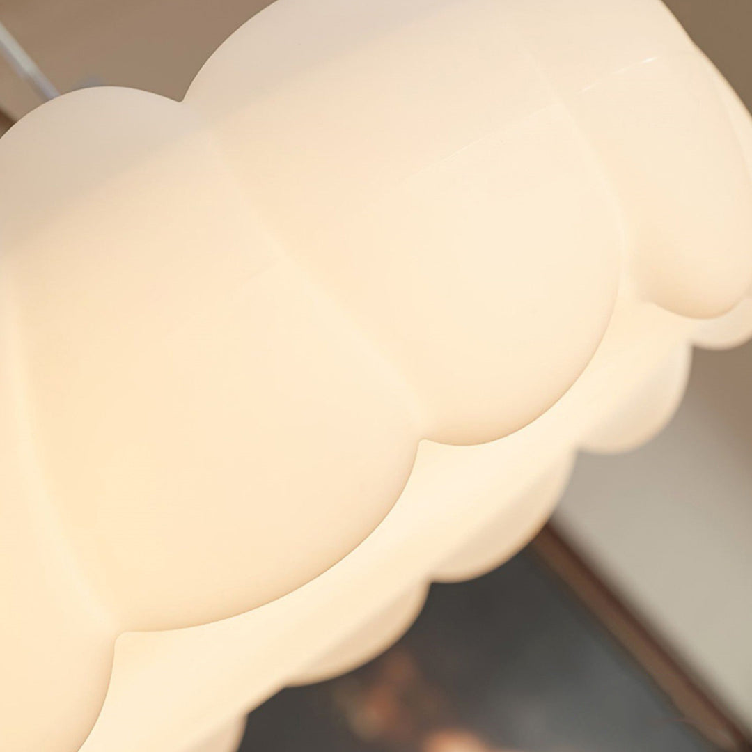 Dôme de Nuage Rétro Contemporain en Fer et Acrylique LED Plafonnier Semi-Encastré pour Chambre 