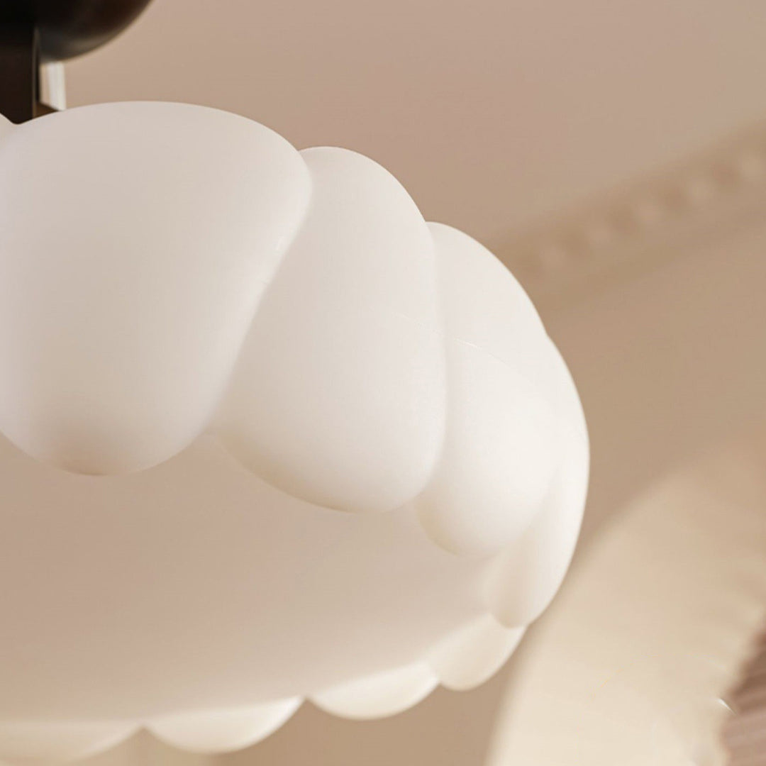 Dôme de Nuage Rétro Contemporain en Fer et Acrylique LED Plafonnier Semi-Encastré pour Chambre 