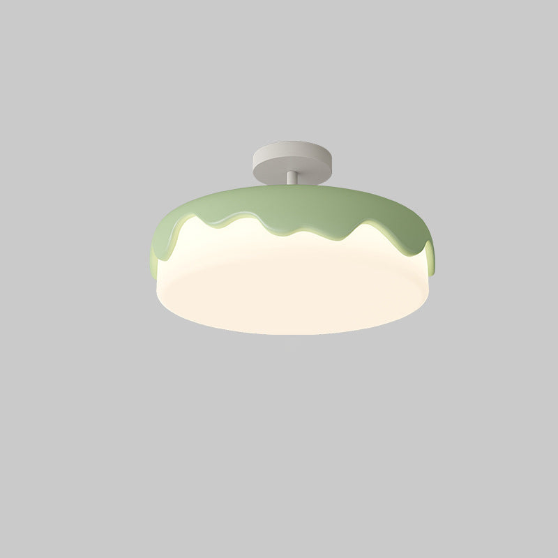 Zeitgenössische nordische Kuppelform Kuchen Harz Acryl LED Deckenleuchte für das Schlafzimmer 