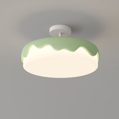 Zeitgenössische nordische Kuppelform Kuchen Harz Acryl LED Deckenleuchte für das Schlafzimmer 