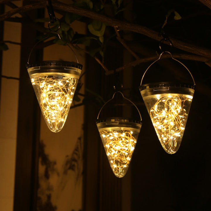 Lumière extérieure LED en silicone PE conique étanche solaire créative contemporaine pour l'extérieur 