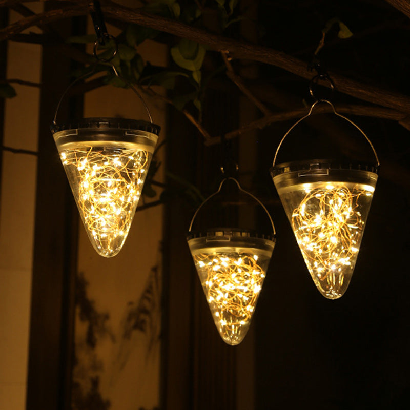 ضوء LED خارجي من السيليكون PE المخروطي المقاوم للماء الشمسي الإبداعي المعاصر للخارجية 