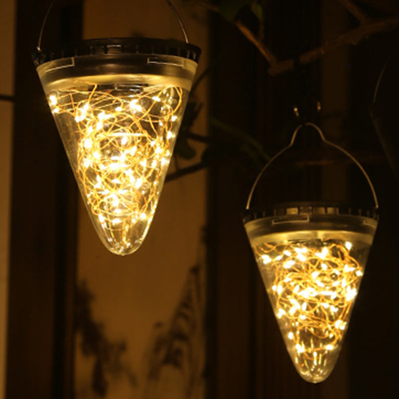 ضوء LED خارجي من السيليكون PE المخروطي المقاوم للماء الشمسي الإبداعي المعاصر للخارجية 