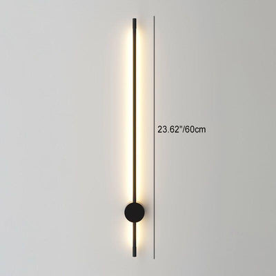 Moderne Art Deco Langstab Eisen Aluminium Silikon LED Wandleuchte für Wohnzimmer 