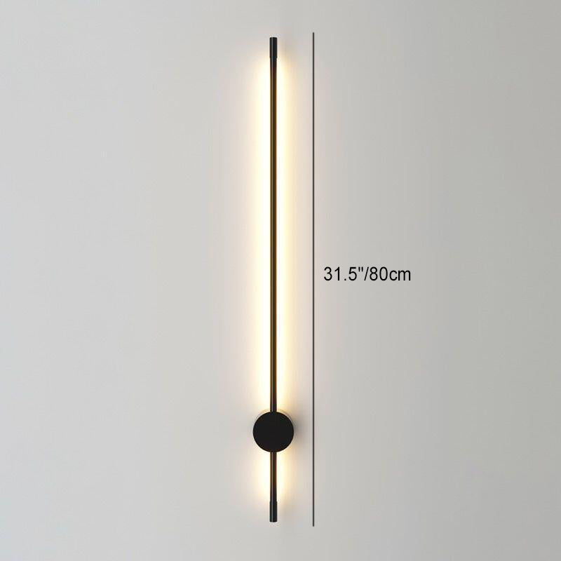 Moderne Art Deco Langstab Eisen Aluminium Silikon LED Wandleuchte für Wohnzimmer 