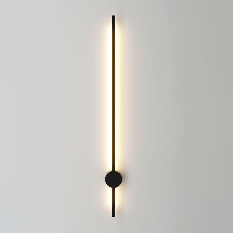 Moderne Art Deco Langstab Eisen Aluminium Silikon LED Wandleuchte für Wohnzimmer 