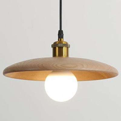 Traditioneller chinesischer Regenschirm Aluminium Massivholz 1 - Licht Pendelleuchte für Esszimmer 