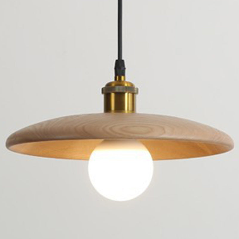 Traditioneller chinesischer Regenschirm Aluminium Massivholz 1 - Licht Pendelleuchte für Esszimmer 