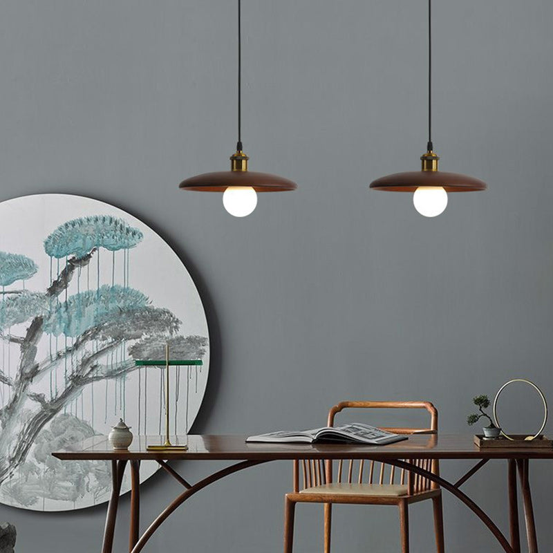 Traditioneller chinesischer Regenschirm Aluminium Massivholz 1 - Licht Pendelleuchte für Esszimmer 
