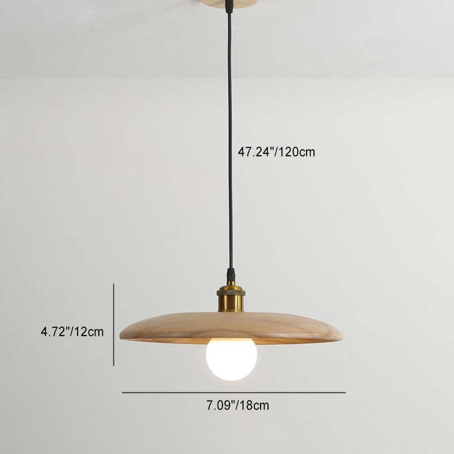 Traditioneller chinesischer Regenschirm Aluminium Massivholz 1 - Licht Pendelleuchte für Esszimmer 