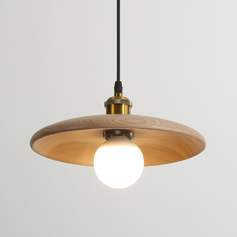 Traditioneller chinesischer Regenschirm Aluminium Massivholz 1 - Licht Pendelleuchte für Esszimmer 