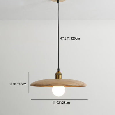 Traditioneller chinesischer Regenschirm Aluminium Massivholz 1 - Licht Pendelleuchte für Esszimmer 
