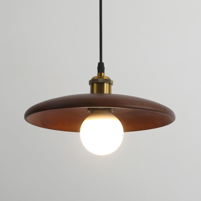 Traditioneller chinesischer Regenschirm Aluminium Massivholz 1 - Licht Pendelleuchte für Esszimmer 