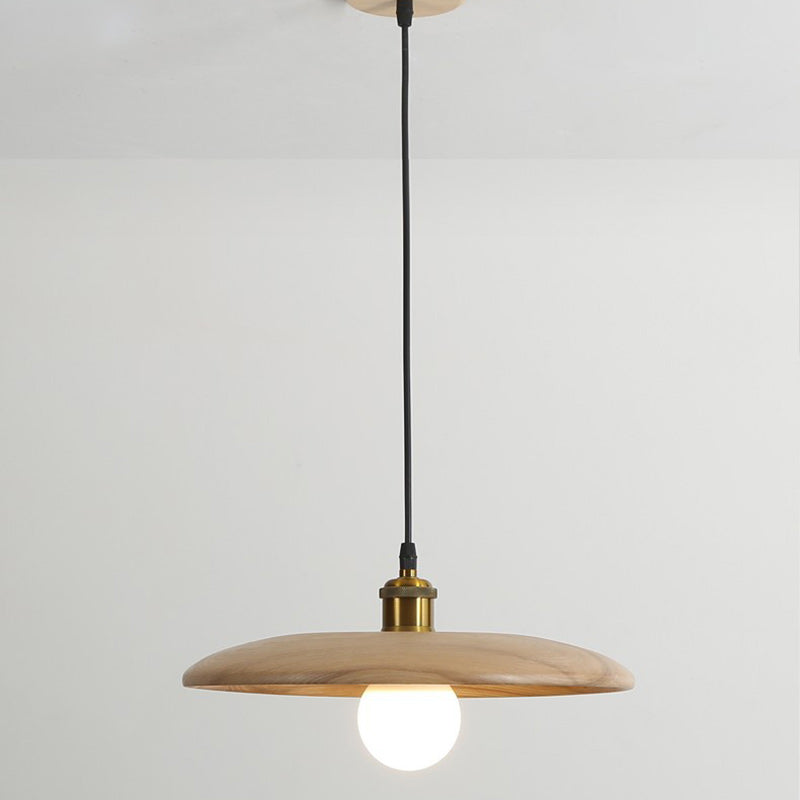 Traditioneller chinesischer Regenschirm Aluminium Massivholz 1 - Licht Pendelleuchte für Esszimmer 