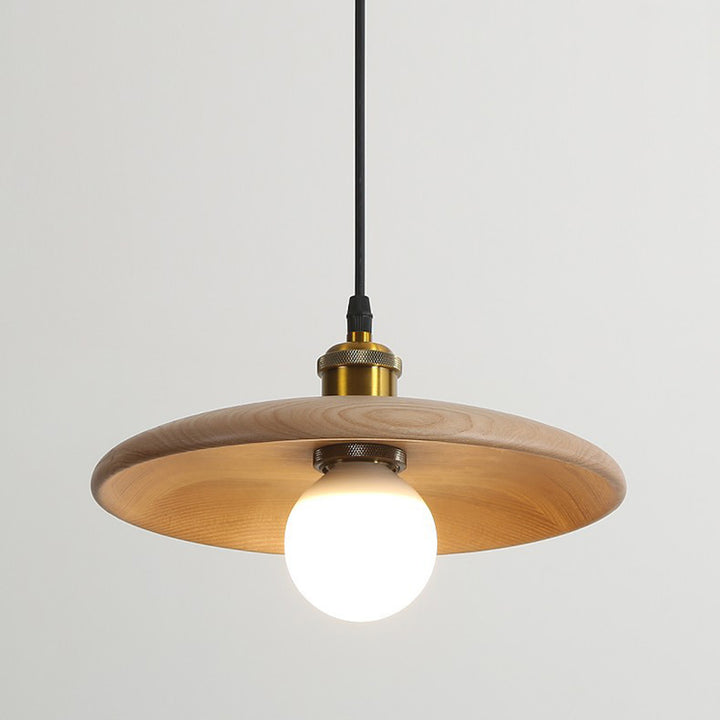 Traditioneller chinesischer Regenschirm Aluminium Massivholz 1 - Licht Pendelleuchte für Esszimmer 