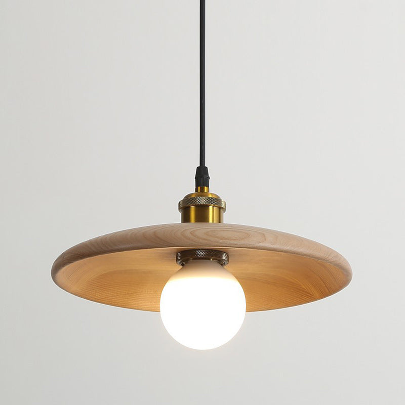 Traditioneller chinesischer Regenschirm Aluminium Massivholz 1 - Licht Pendelleuchte für Esszimmer 