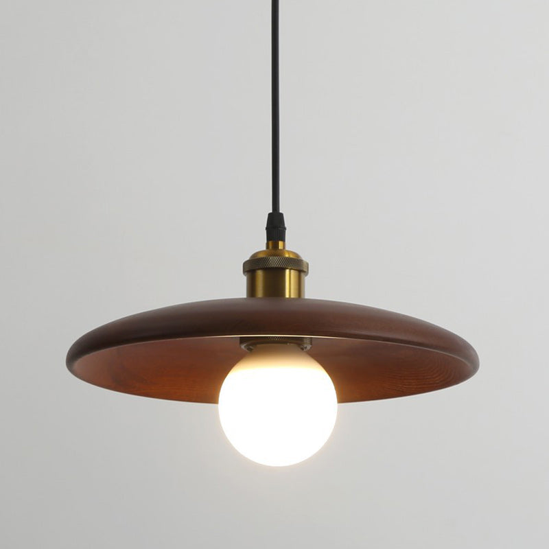 Traditioneller chinesischer Regenschirm Aluminium Massivholz 1 - Licht Pendelleuchte für Esszimmer 