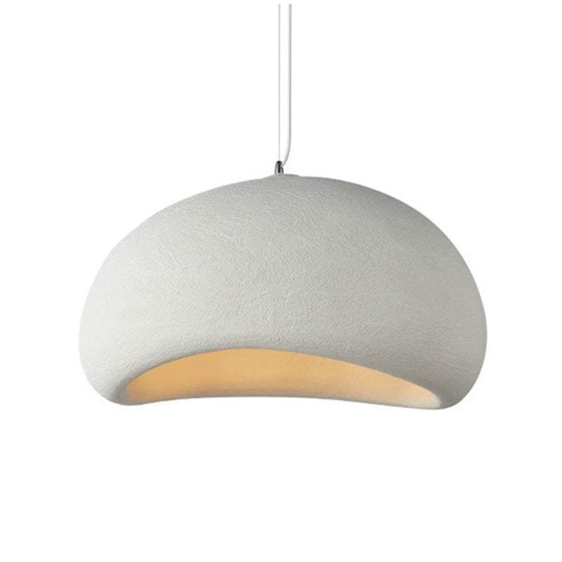 Contemporary Scandinavian Semicircle Polystyrene 1 - Light Pendant Light For Dining Room