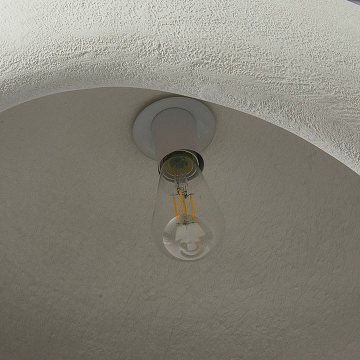 Contemporary Scandinavian Semicircle Polystyrene 1 - Light Pendant Light For Dining Room