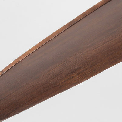 Ventilateur de plafond à trois pales nordiques contemporaines en acier au carbone et bois massif avec LED pour salon 