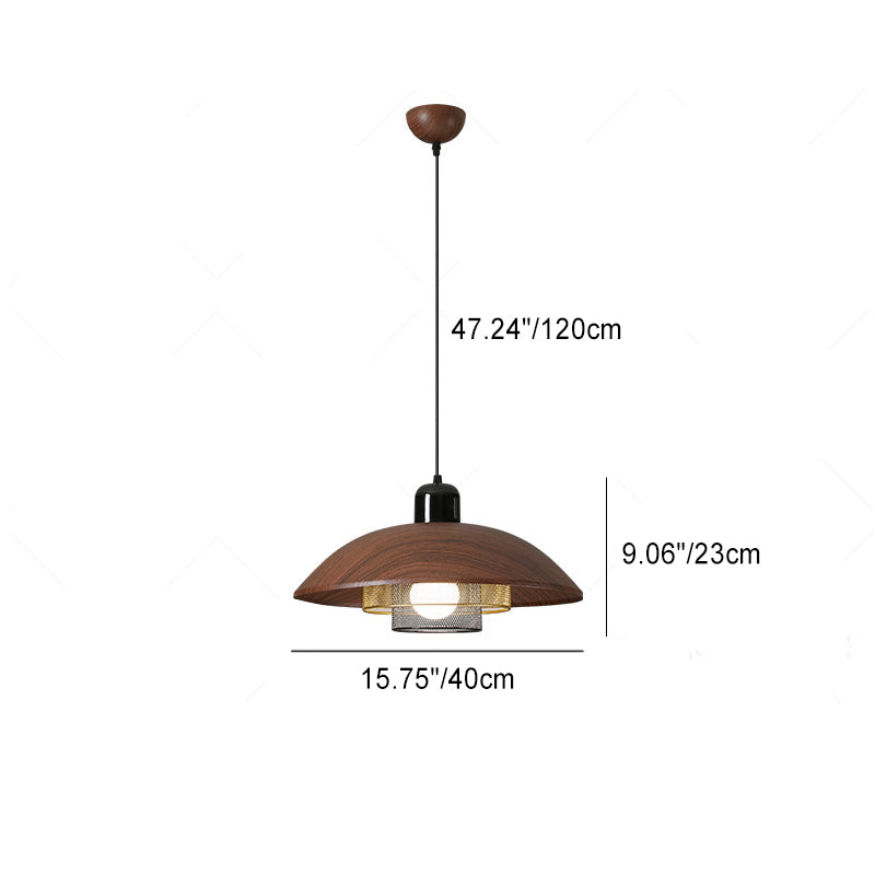 Lustre suspendu traditionnel vintage en demi-cercle en fer et acrylique 1 lumière pour salle à manger 